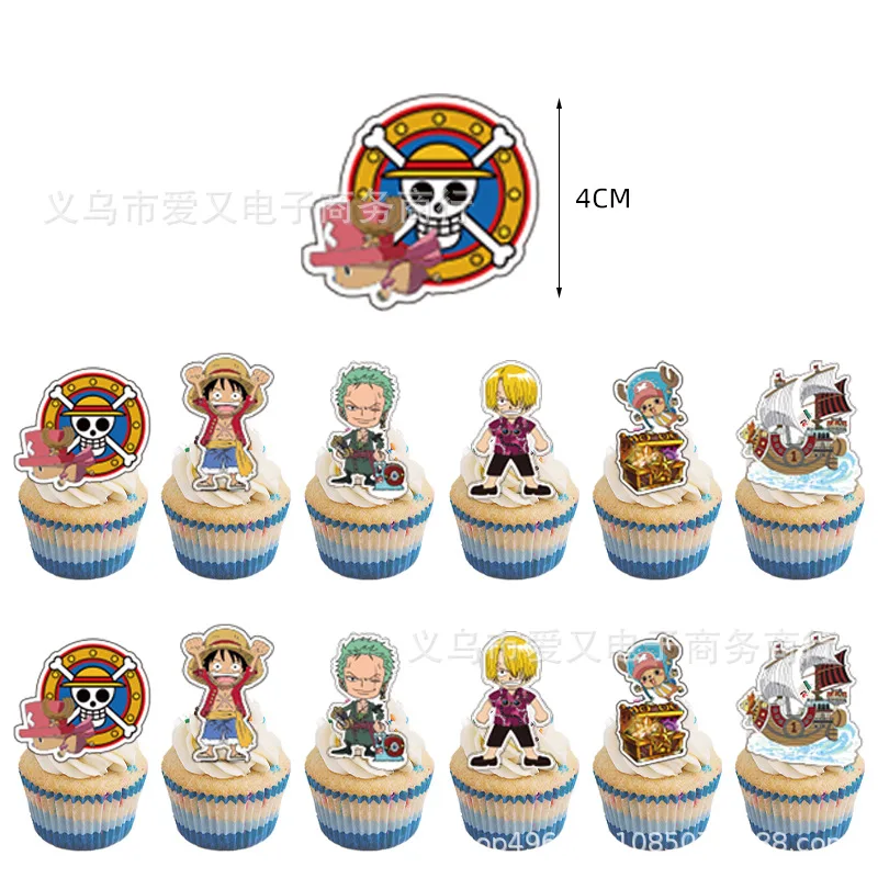 Anime One Piece Birthday Decoration Luffies Zoros Balloons Tableware Flag Hat Backdrops Kids Party Supplies Toy Gift