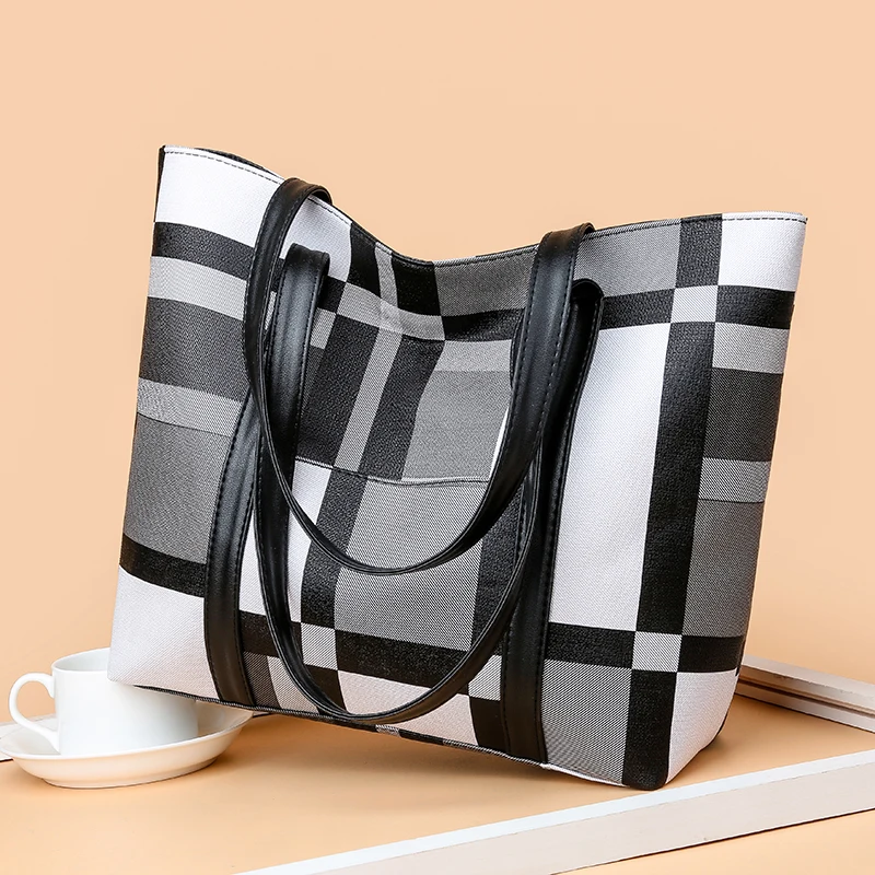 

Faionable Large Capaci Women's oulder Bag Commuter Tote Bag Color Blo Handbag Casual Soft PU Leather Zipper Closure