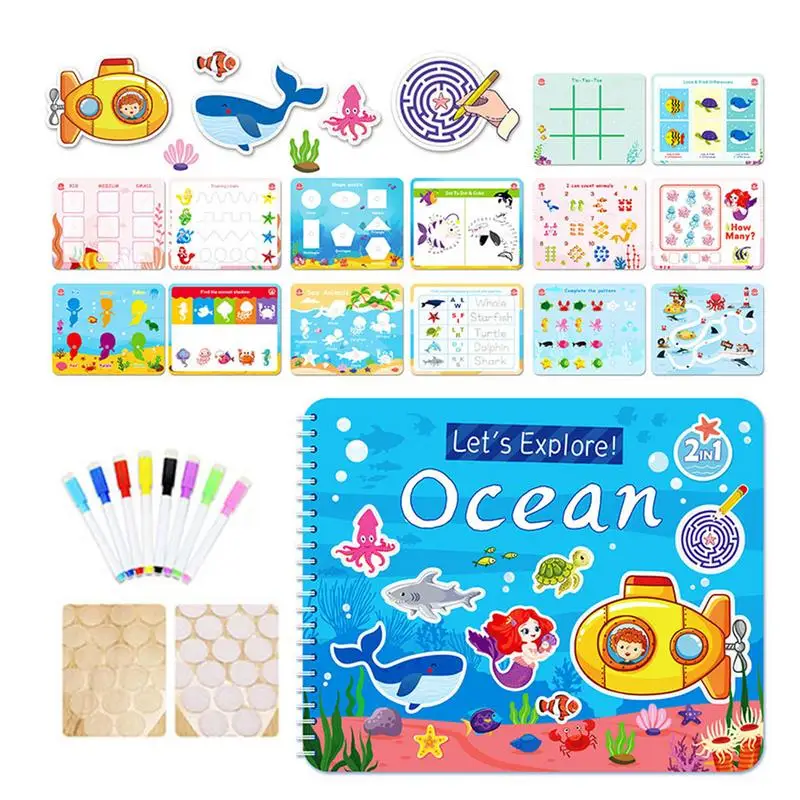 

Ocean Busy Book Ocean Themed Busy Book Educational 14 Themes Pre K & Kindergarten Learning Activities Sensory Educational Toys