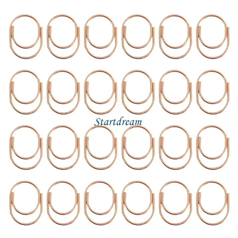 24pcs Bunte Papierclip Edelstahlpapier -Klemmen Lesezeichen Clips zum Halten von Fotoumschlägen Datei Dokument Postkarte K92C