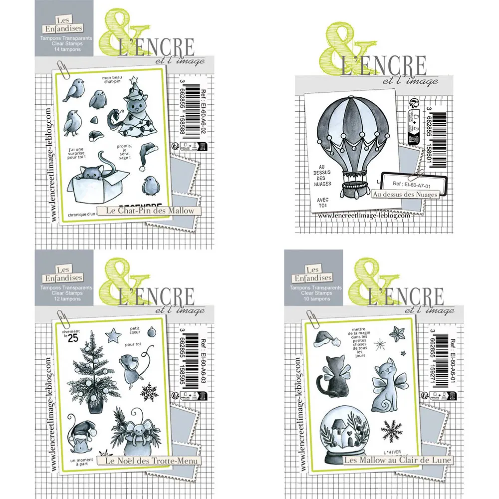 مهرجان عيد الميلاد الشتوي ختم واضح لسجل القصاصات ورقة بطاقة ألبوم الصور قالب اليدوية