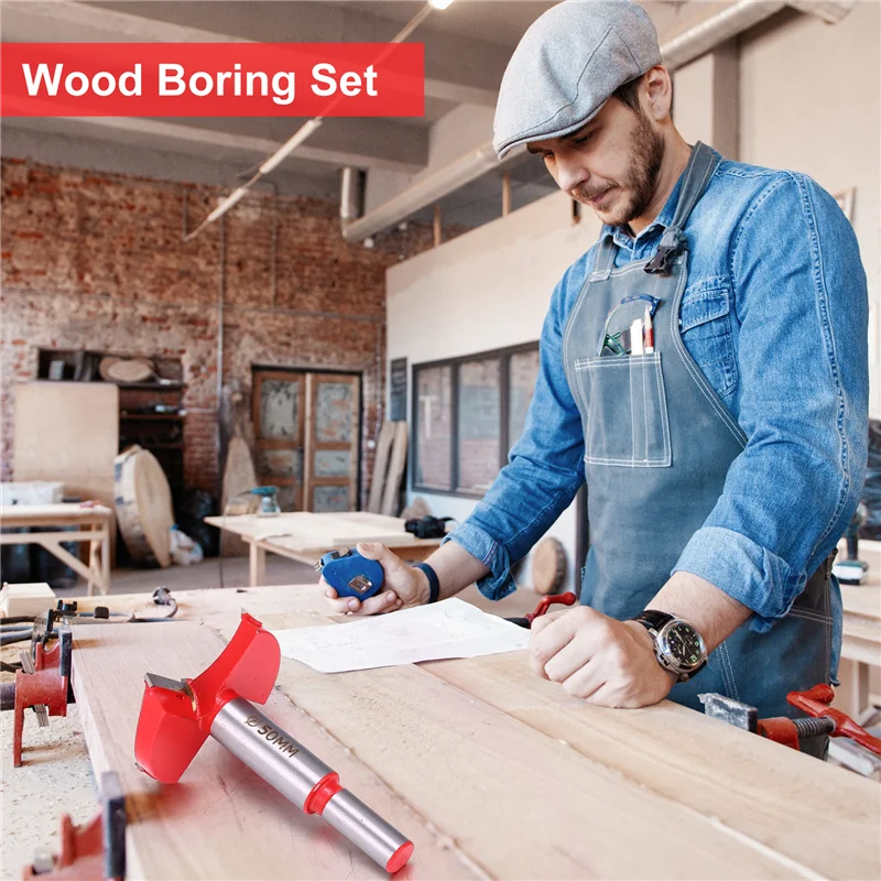 A70P 50Mm Wood Boring Set Woodworking Forstner Bit