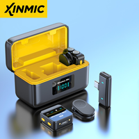 XinMic Q9 Head Clear Reception Intelligent Noise Reduction Mini Wireless Lavalier Microphone Live Broadcast PC With Charging Box