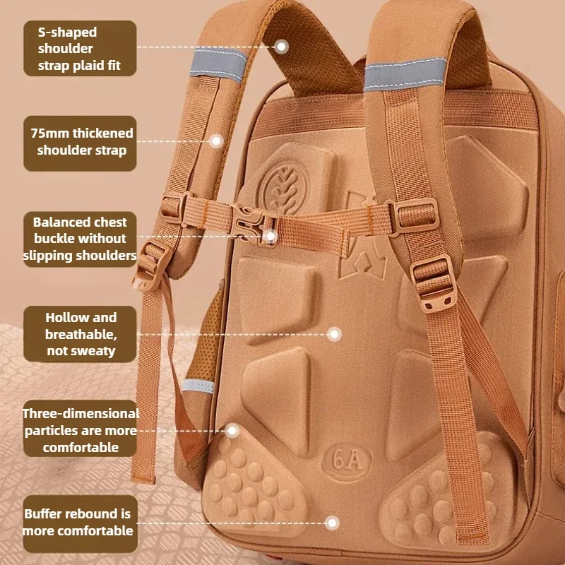 حقيبة ظهر كابيبارا للأطفال مقاومة للماء حقيبة مدرسية للطلاب بسعة كبيرة لتخفيف العبء حقيبة مدرسية حقيبة ظهر لتقويم العظام حقيبة كتب #4