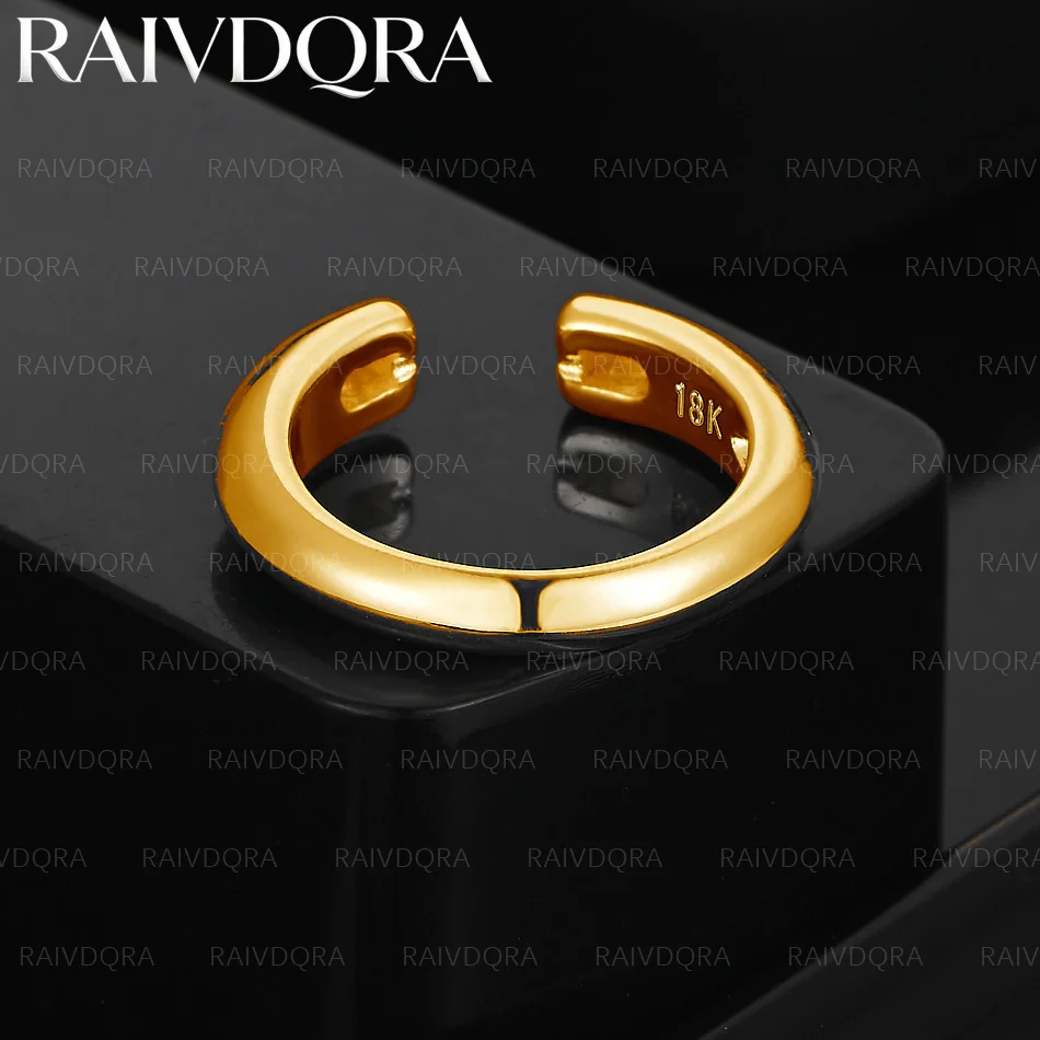 18K Gold Plated Simple Open Ring For Women and Men Fashion Jewelry Classic Grace Daily Party Birthday Gifts