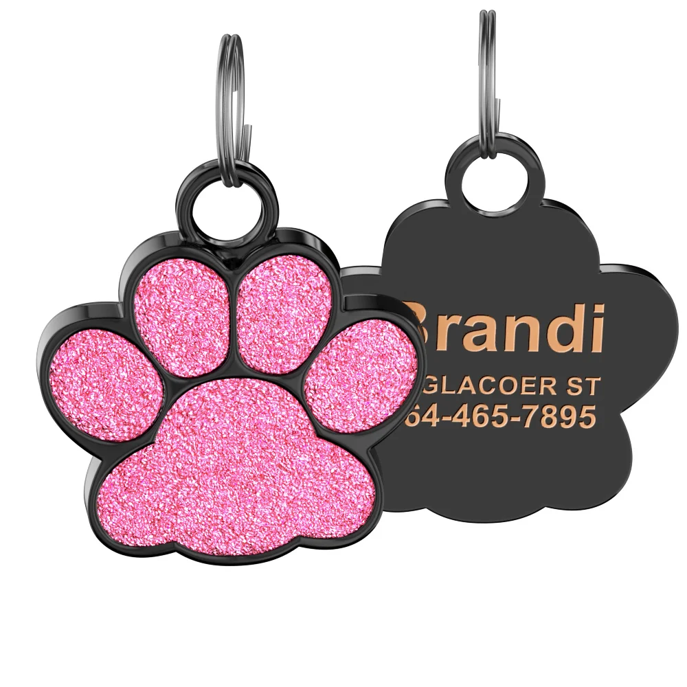 Etiquetas de identificación de perro personalizadas y etiquetas de gato, etiqueta de identificación de nombre de mascota personalizada, accesorios de collar de perro personalizados grabados, los mejores regalos para sus perros