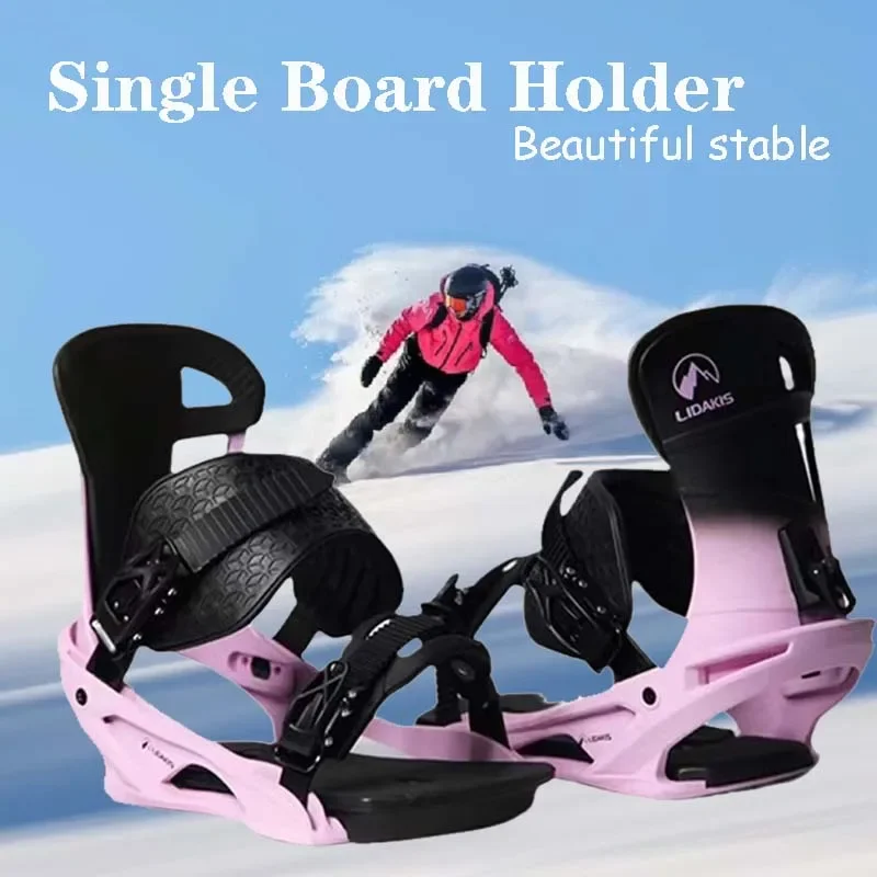 Ligações de snowboard TPE monocromáticas para homens e mulheres, suporte único, ligação estável para adultos, esporte de neve, frio, inverno, 2025