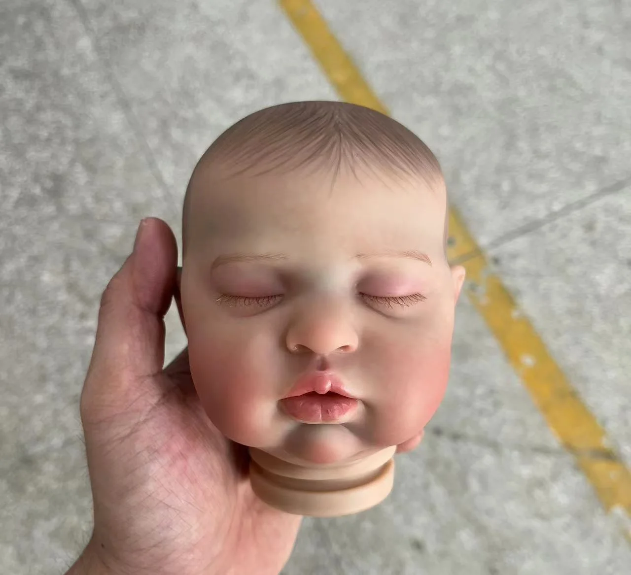 Npk boneca terminada de 19 polegadas, kits de pelúcia já pintados, boneca muito realista com muitos detalhes, veias, brinquedos dyi