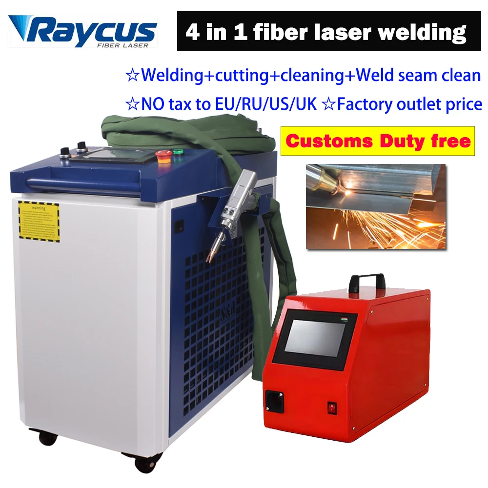 2024 NEW 4 IN 1 Raycus 2000W Fiber Laser Welding Cleaning Cutting Machine Weld Seam Clean Machine water chiller