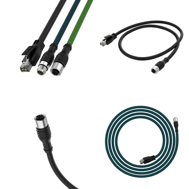 for M12 8X Code RJ45 Connector Cable Waterproof Male Female Plug 3 4 5 8 12 17 Pin B C D X Cable Code