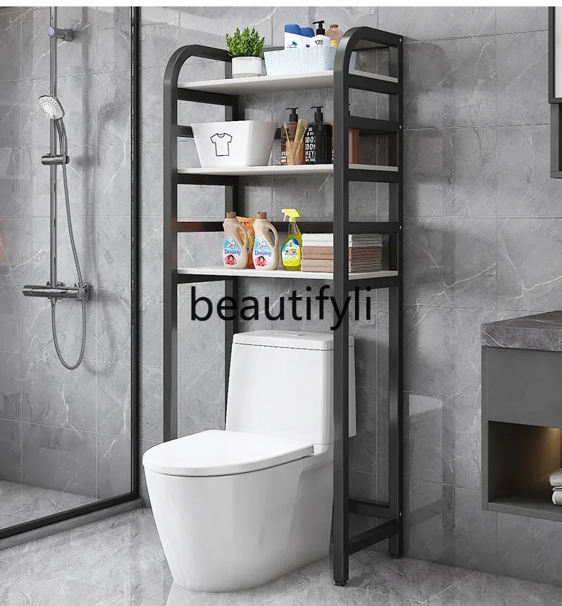 

ss Toilet rack Floor-to-ceiling toilet High-end shelf above Nordic multi-functional toilet storage rack