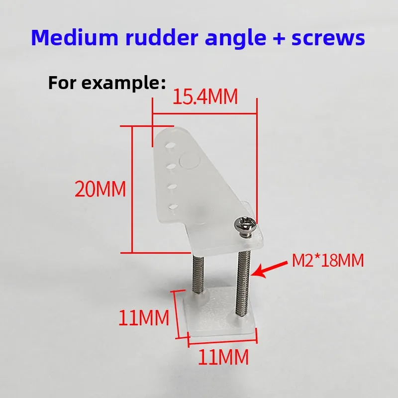 Model airplane accessories Fixed wing airplane accessories Medium rudder angle+screws - Detail 1