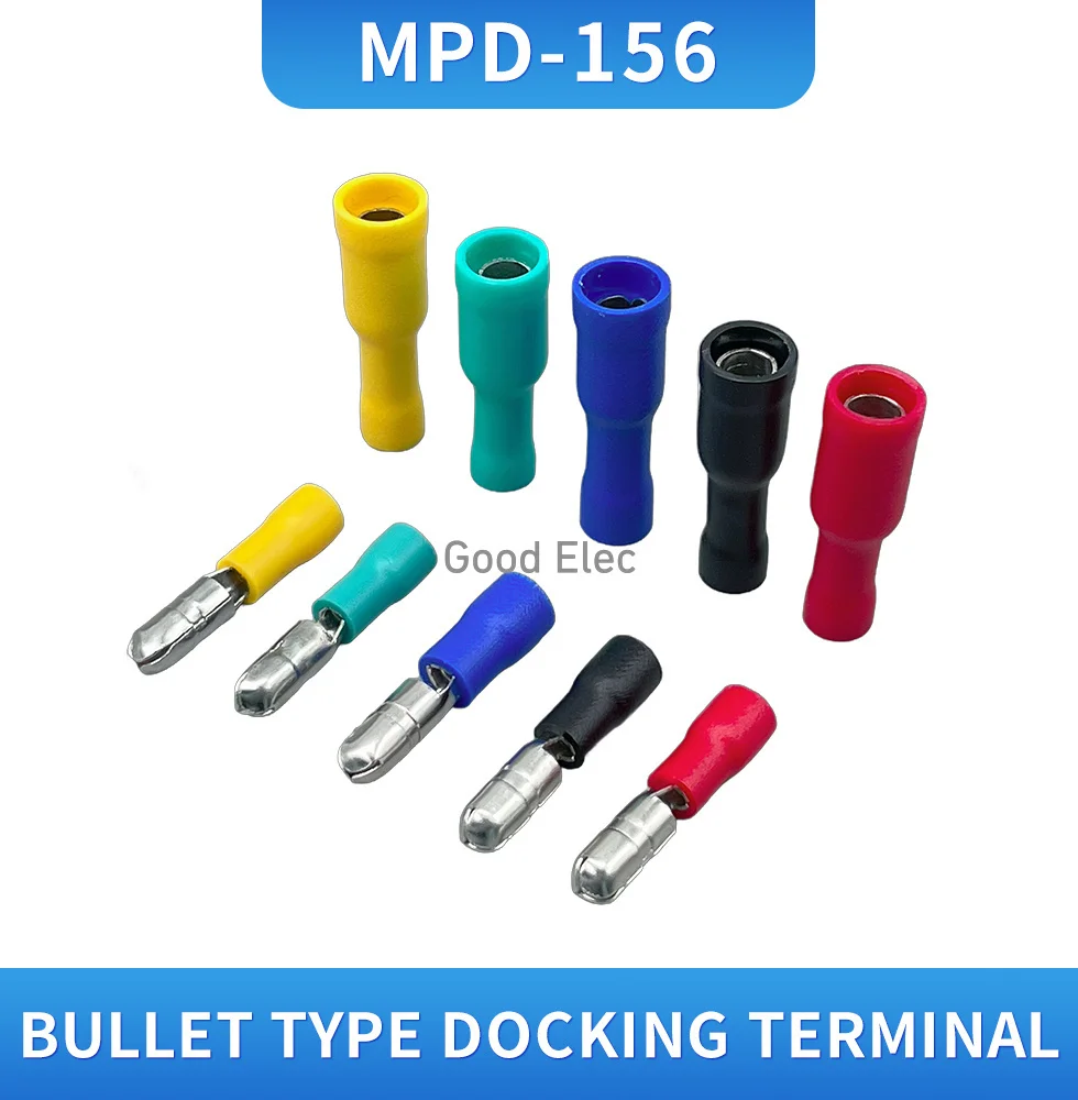 50pcs(25Sets) FRD MPD 5Colors Male Female Bullet Connector Insulating Joint Crimp Terminals Wiring Cable Eletric Plug Adapter