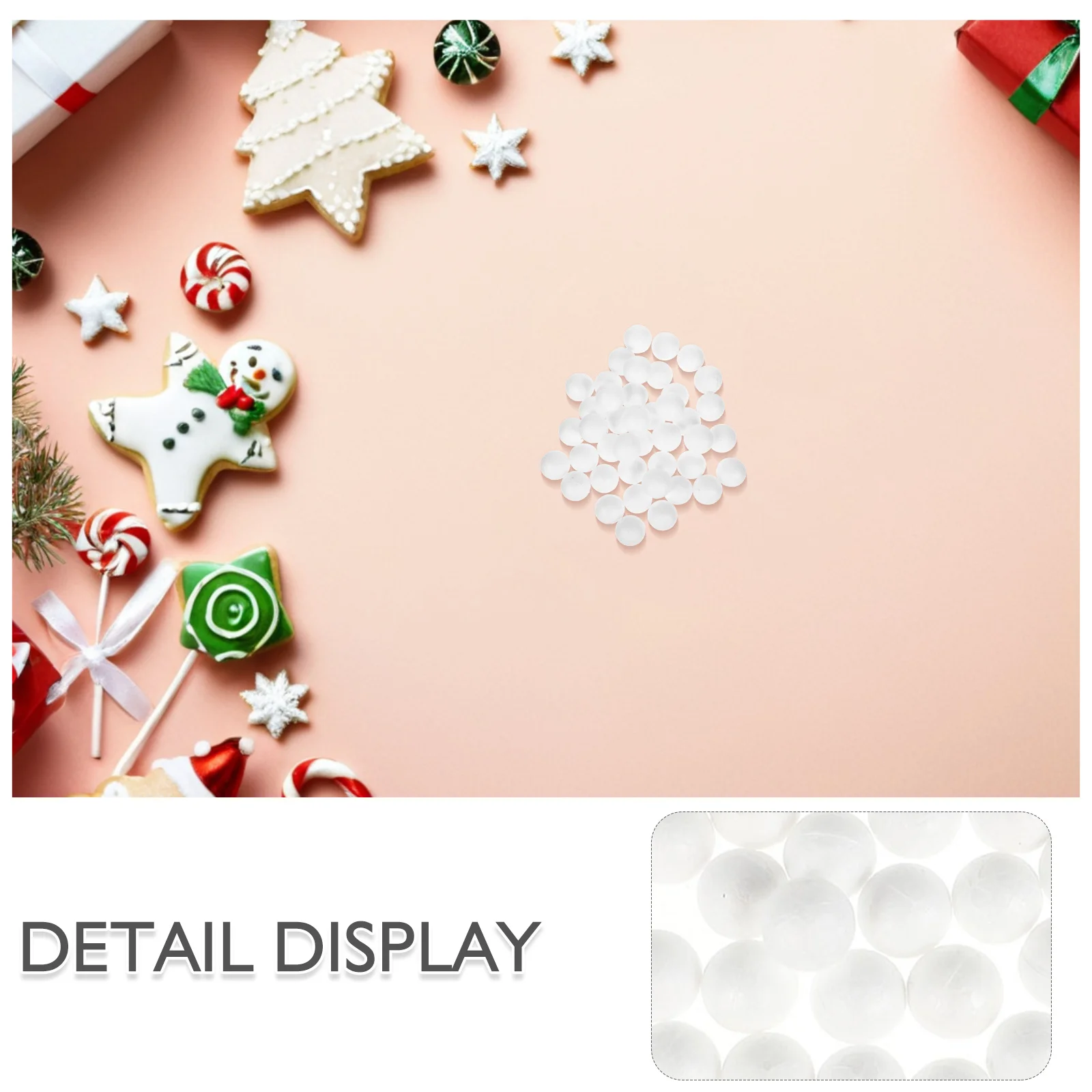 ลูกบอลโฟมกลมสีขาว 500 ชิ้น สำหรับงานประดิษฐ์ DIY ตกแต่งคริสต์มาส งานแต่งงาน รูปทรงโฟม ลูกบอลโฟม รูปทรงโพลีสไตรีน