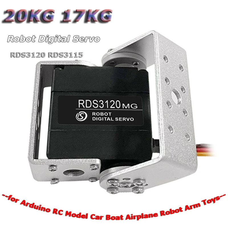 

RDS3120 RDS3115 MG 20kg 17kg Digital Servo 180/270° Dual Axis Shaft For RC Model Car Boat Airplane Robotic Arm Parts