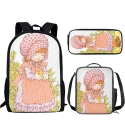 Mochila escolar de gran capacidad para niños y niñas, bolsa de almuerzo con estuche para lápices, Juego de 3 piezas