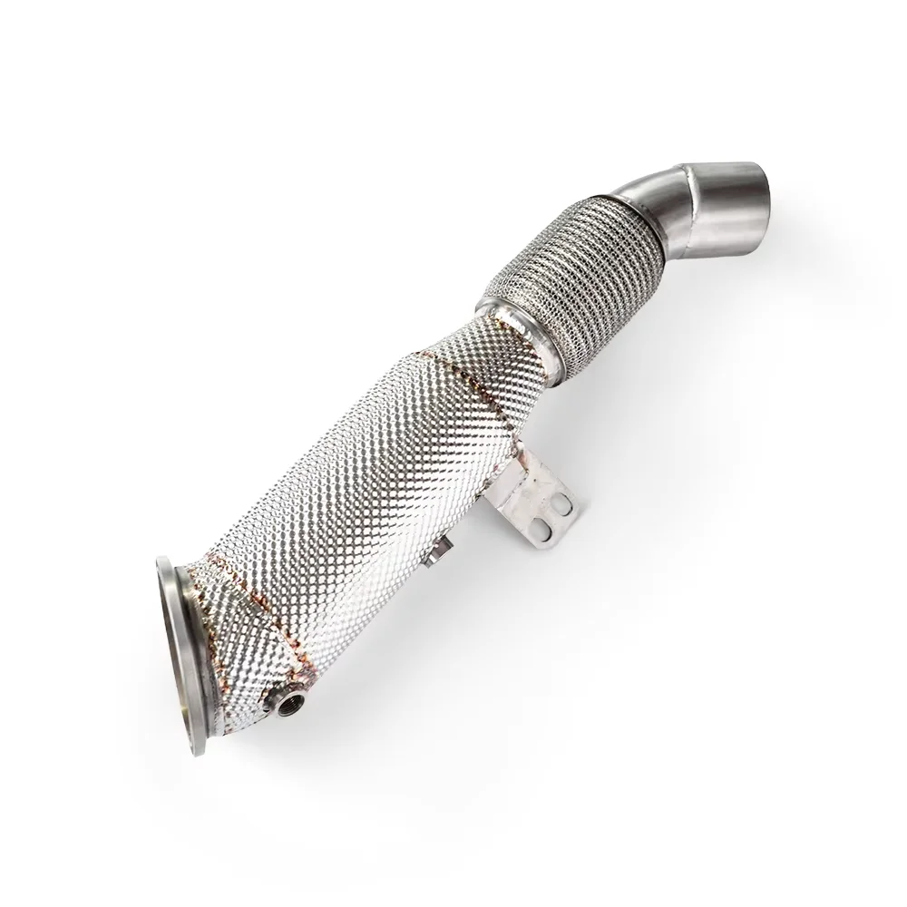 For DEX Stainless Steel With Heat Shiled High Flow Exhaust Downpipe for BM 3.0T B58  Downpipe 114mm Pipe