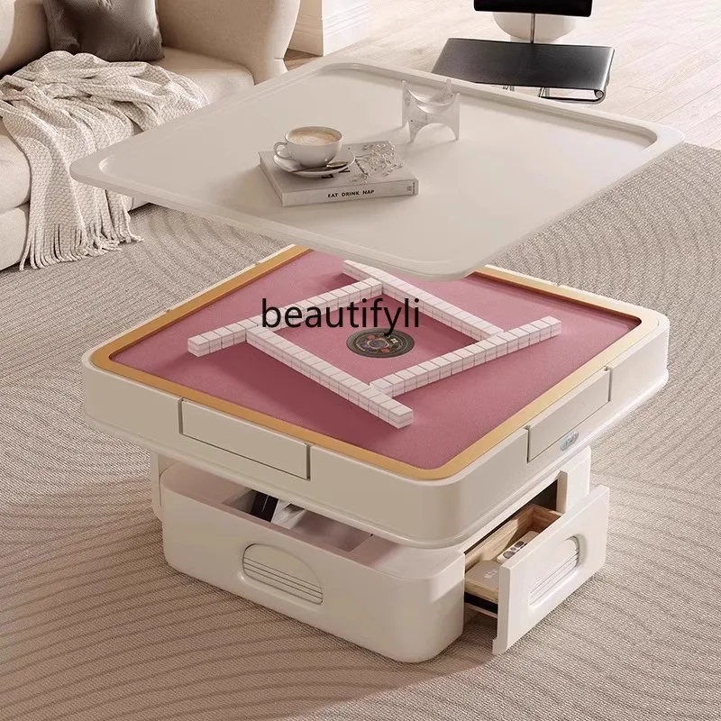 

Cream Wind Multifunctional Lifting Mahjong Machine Fully Automatic Household Living Room Mahjong Table Integrated Dual-purpose