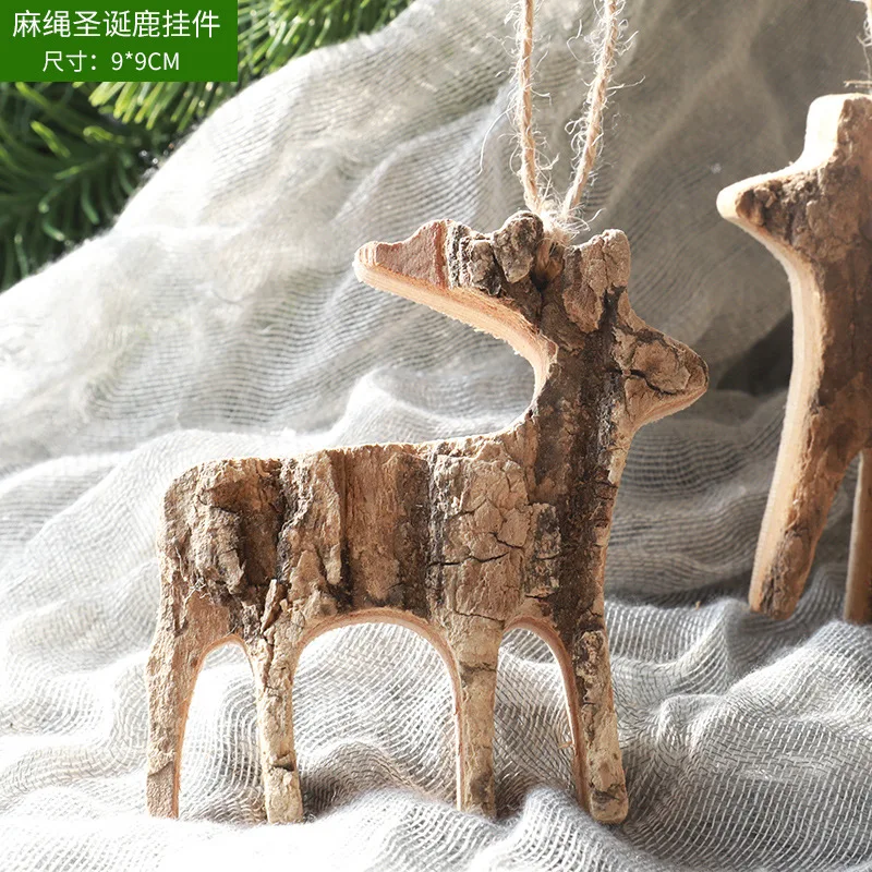 

New Creative Christmas Tree Hanging Nordic Christmas Wooden Snowflake Pendant Christmas Decorations Christmas Tree Accessories