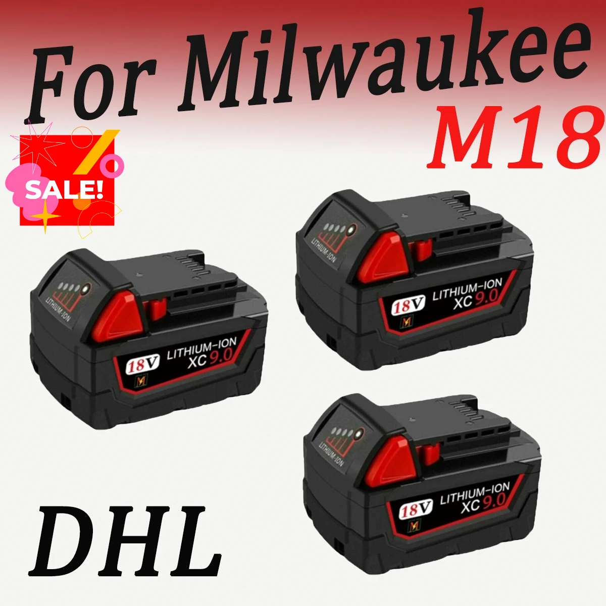 

18V 18650 battery Tool Battery For Milwaukee M18 48-11-1815 48-11-1850 2646-20 2642-21CT Repalcement M18 Battery