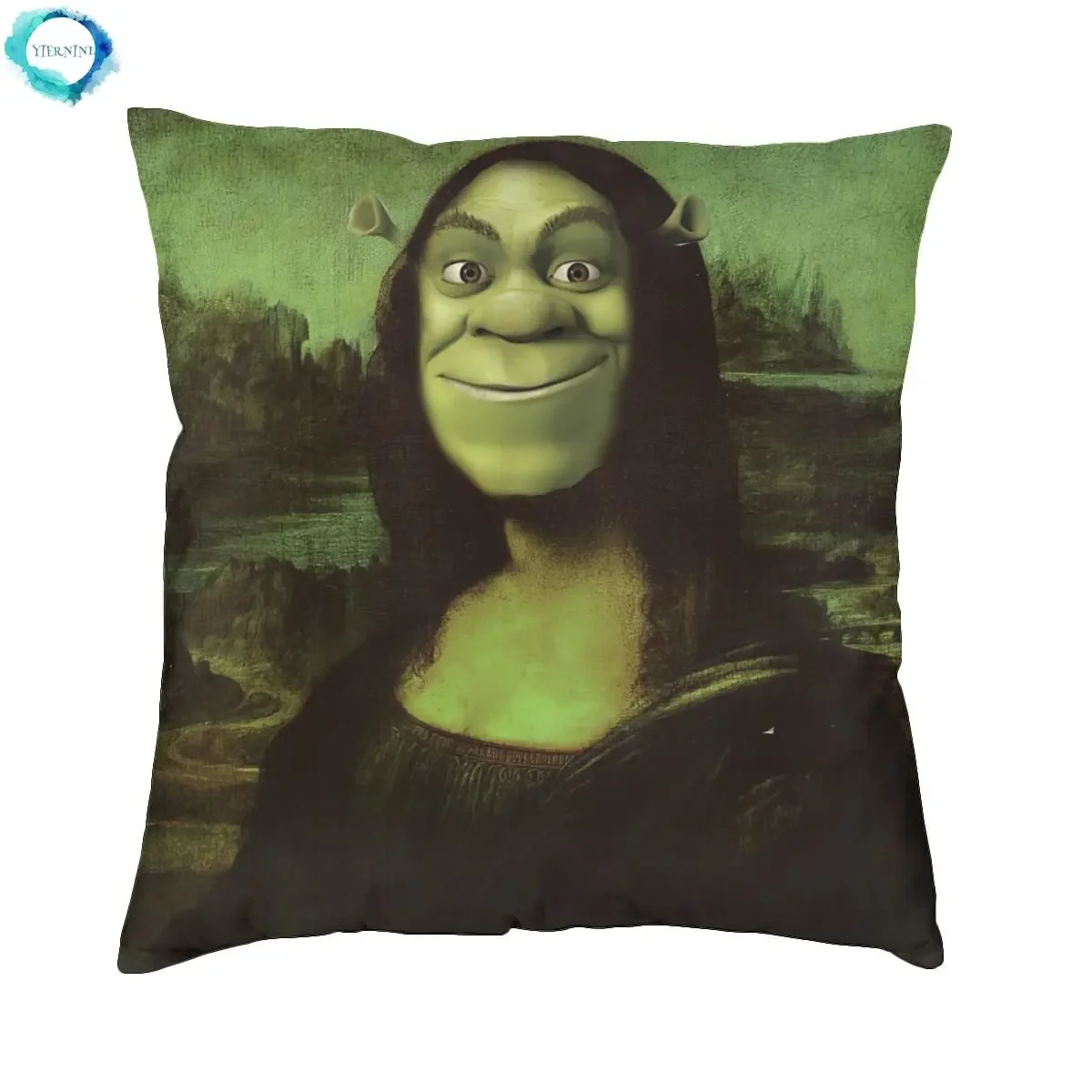 Shreks Mona Lisa Pillowcase Soft Polyester Cushion Cover Decorative Pillow Case Cover Sofa Zippered