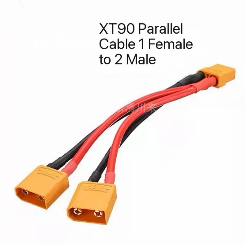 XT90 parallel line series line Y line one to two adapter line model aircraft lithium battery ESC terminal conversion 10CM 14awg