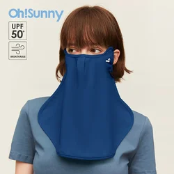 OhSunny Women Sun Protective Scarf New UPF 50+ Breathable Face Cover Neck Wraps Washable Quick Dry for Outdoor Golf Cycling