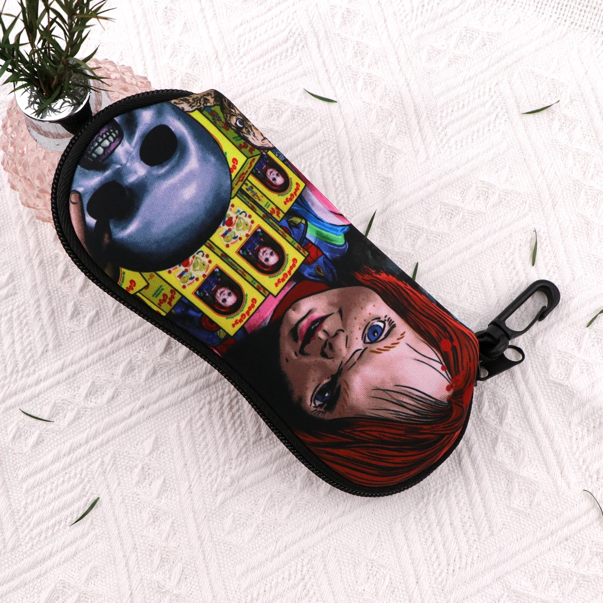 Terrifying Skull Collection Unisex Eyeglasses Cases Protective Case For Glasses Portable Glasses Storage Bag for Women Men 1pc