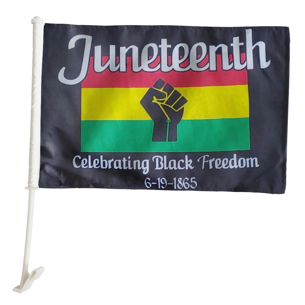 Directly Delivery 100% Polyester Juneteenth Car Flags