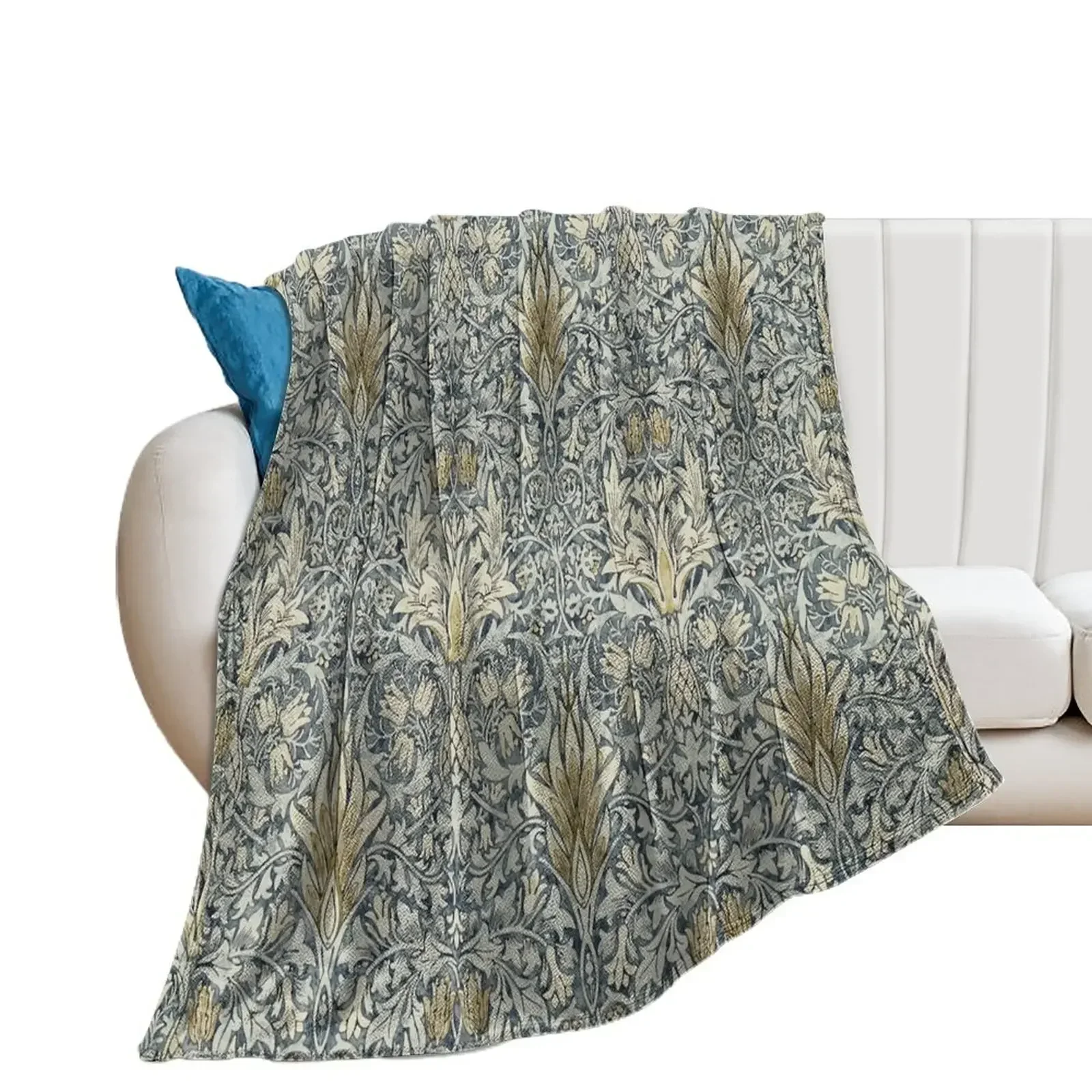 

William Morris Snakeshead pattern Throw Blanket Blankets Sofas Of Decoration Winter beds Blankets