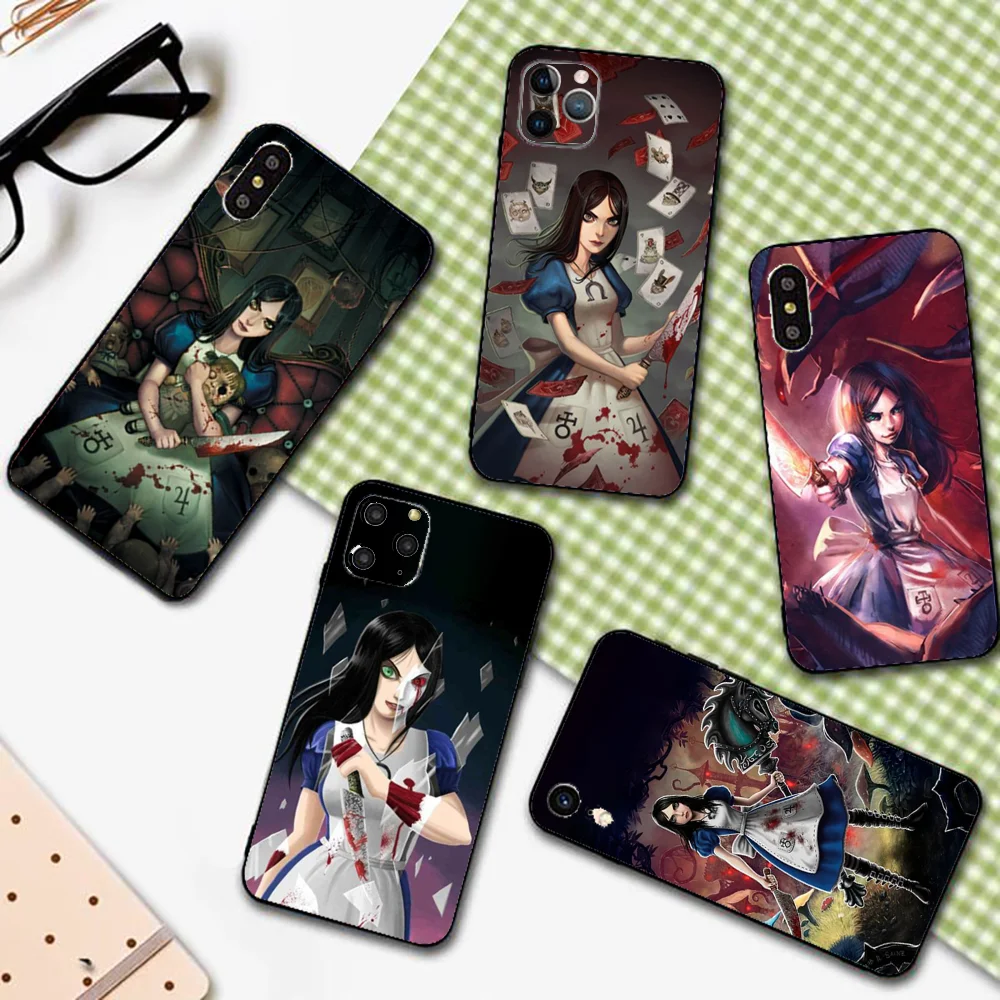 Game Alice M-Madness R-Returns Phone Case For Iphone 16 15 11 13 14 Pro Max 7 8 Plus X Xr Xs Max Se2020 12mini Cover Case