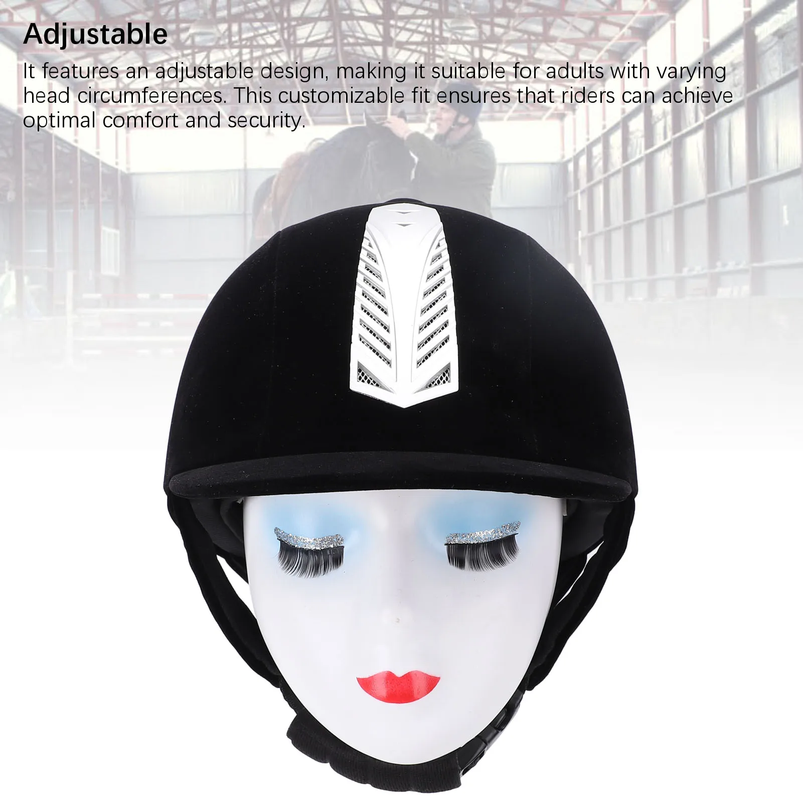 خوذة ركوب الخيل قابلة للتعديل وقابلة للتنفس من الفولاذ المقاوم للصدأ لمعدات الأمان #6