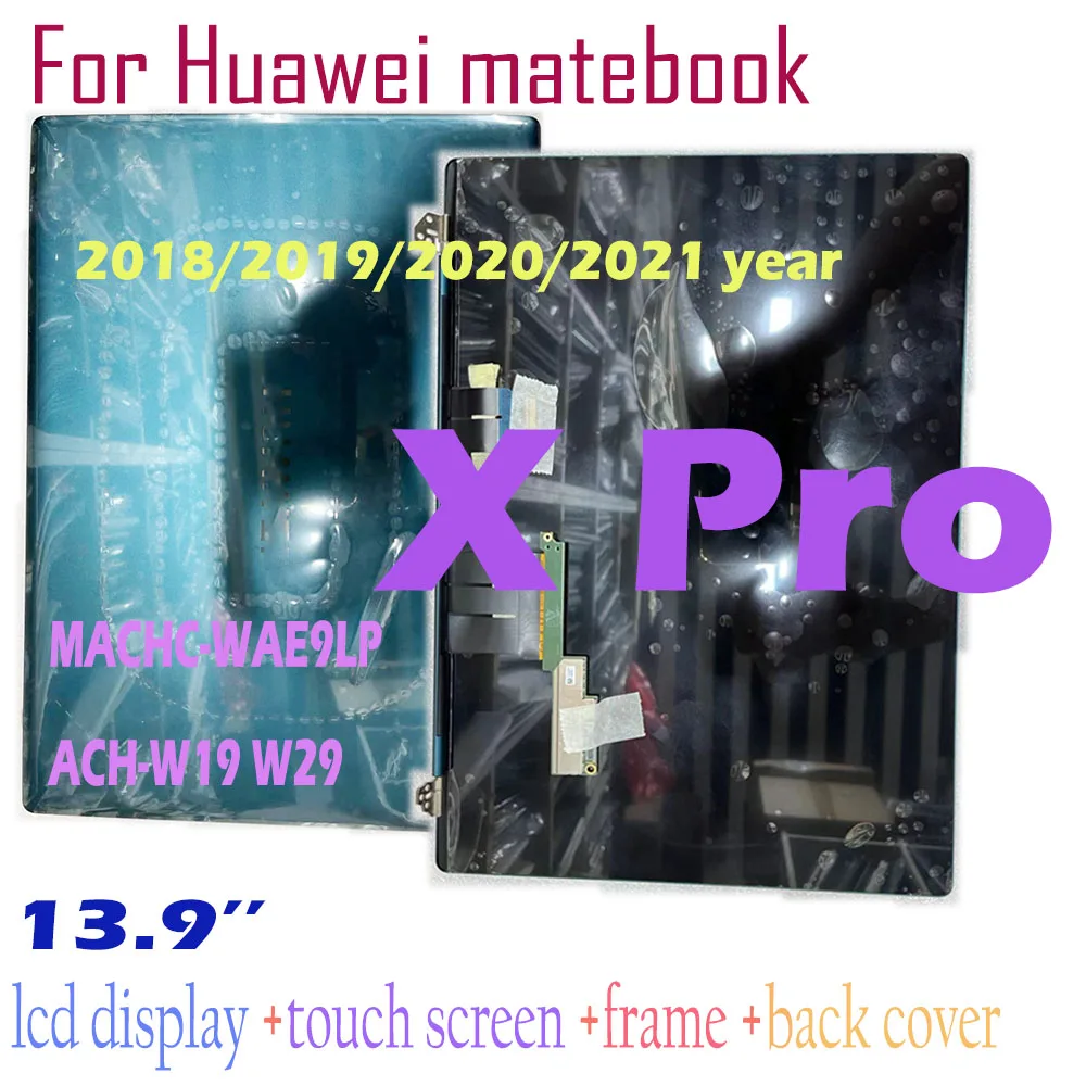 

13,9 "Оригинальный ЖК-дисплей для Huawei MateBook X Pro MAC HD-WFH9 MAC HD-WFE9 WFH9, сенсорный экран, полная сборка