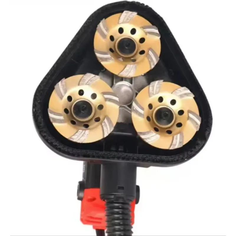 

110V 220V 2.45kw Three-head Manual Grinder Edging Machine Handheld Ground Grinder Vertical Grinder