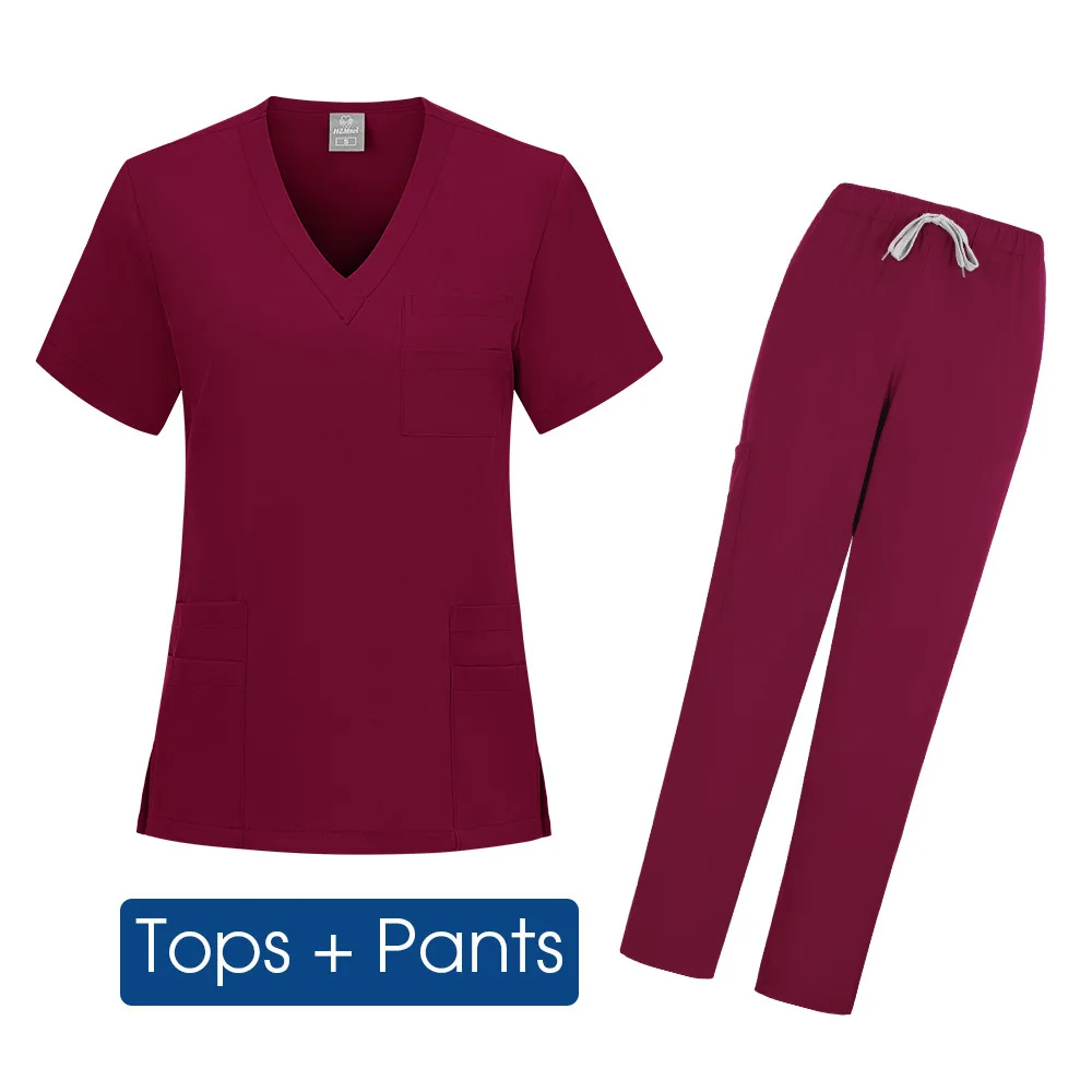 

Surgical Uniform Female Matte Set Clinical Short Sleeve Handwashing Clothes Medical Nurse Beauty Salon
