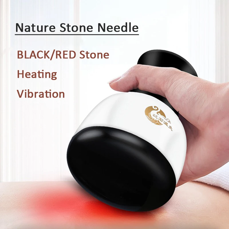 Bian Stone Gua Sha Massager Chinese Therapy Machine Electric Muscle Relaxation Device Vibrator Body Shaping Massage Equipment