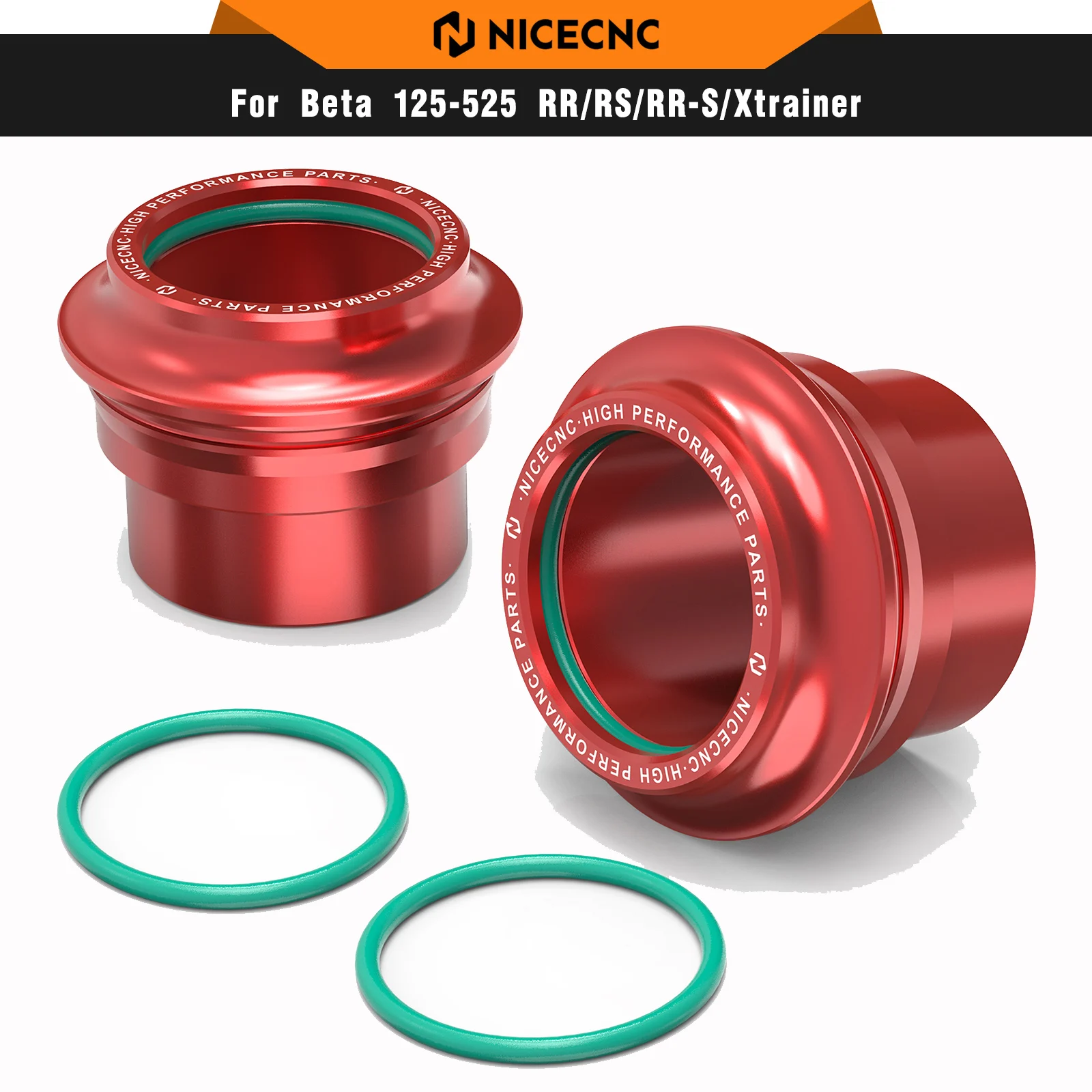 

NICECNC Front Wheel Spacers Hub Collars For Beta RR300 RR250 RR125 RR200 RR350 RR390 RR430 RR450 RR480 RR-S 500 520 2013-2024