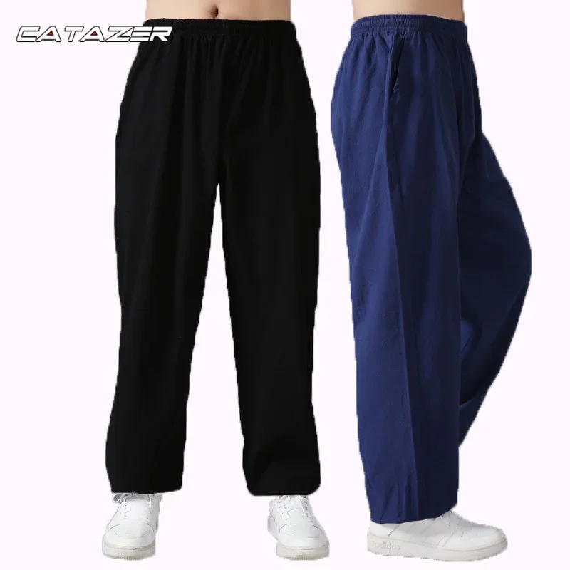 

Martial Arts Training Pants Linen Tai Chi Pants Women's Cotton and Linen Loose Bloomers Tai Chi Pants Men's Breathable