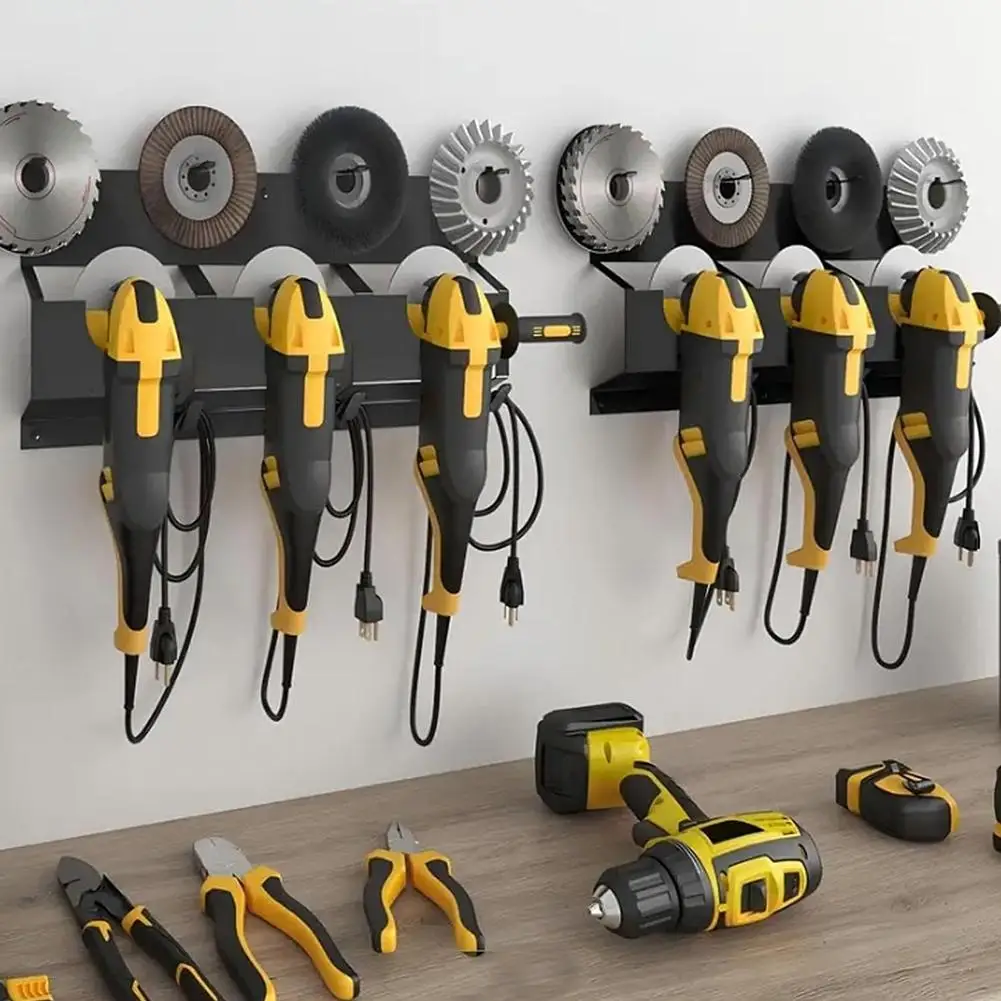 

Angle Grinder Storage Rack Wall Mount Angle Grinder Fixed Bracket Strong Load Carrying Capacity Storage Tool For Home Garag I0B6