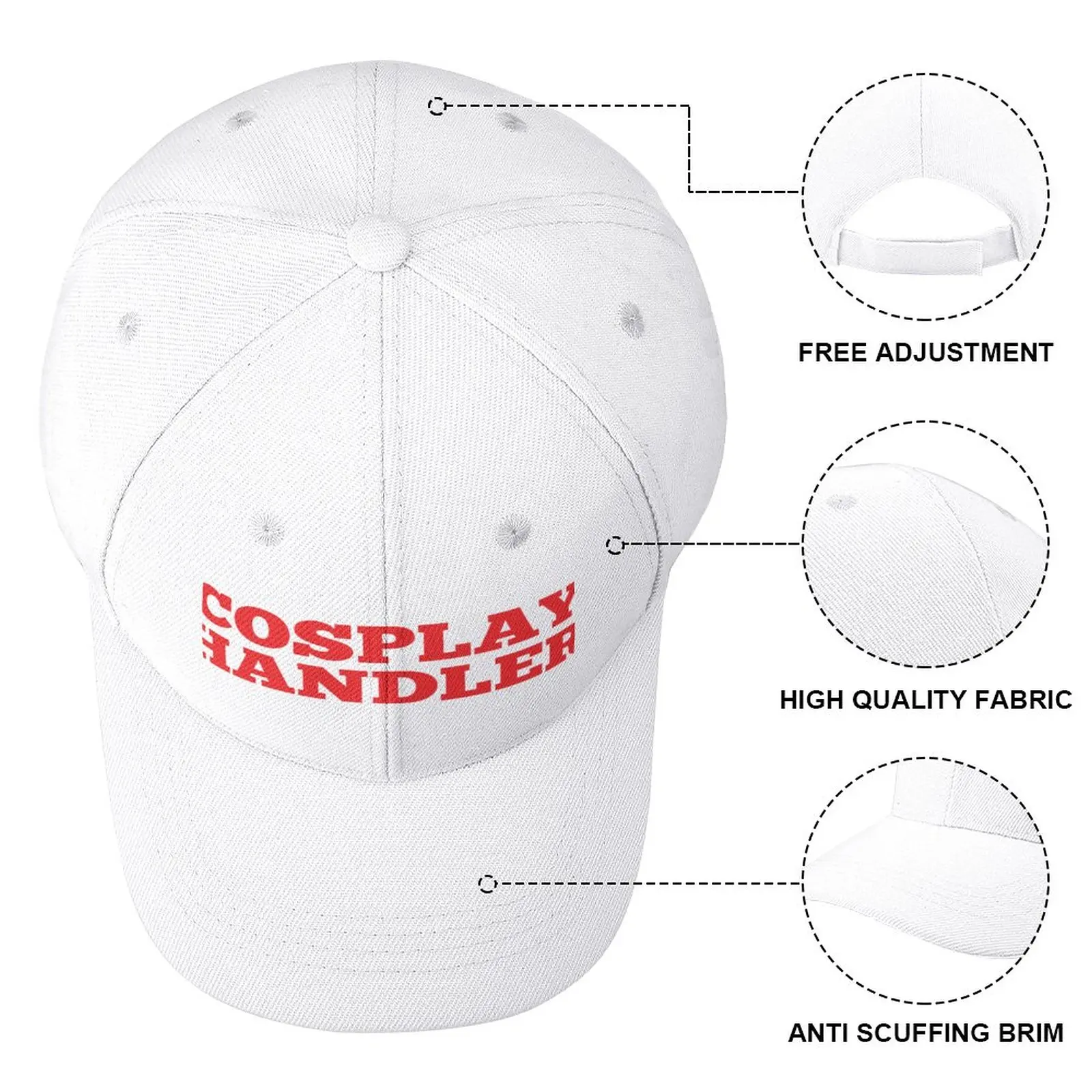 Cosplay Handler Baseball Cap, Black Horse Hat, Beach Bag para mulheres e homens