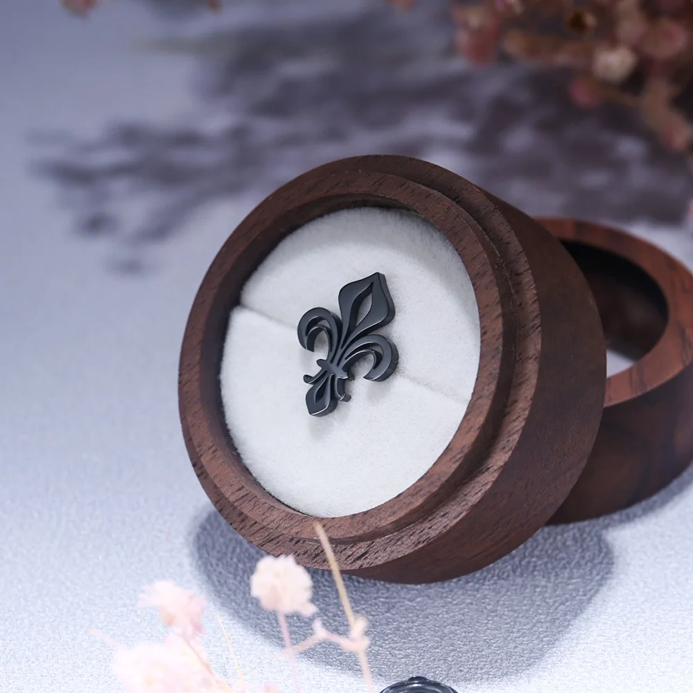 Tangula  Vintage Saint Lily Brooch Stainless Steel Mens Christian Faith Amulet Badge Accessories Religious Jewelry Worship Gifts