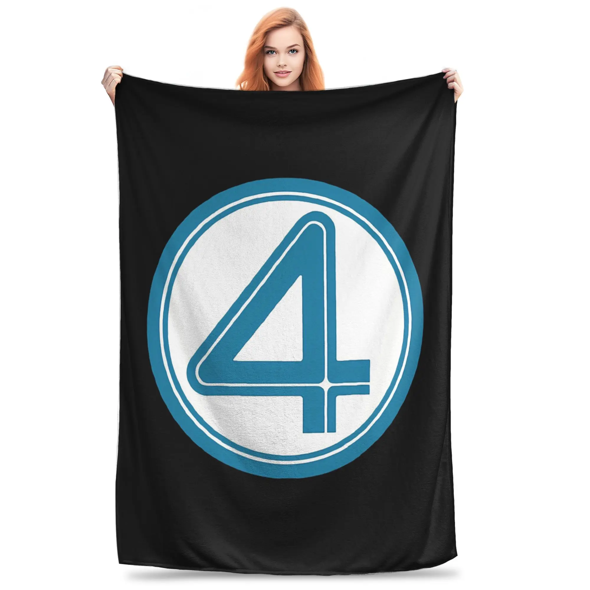 

Fantastic Four Logo Blanket Super Soft Fleece Sofa Throw Blanket for Home Bedroom Outdoor Throws Bedspread Quilt