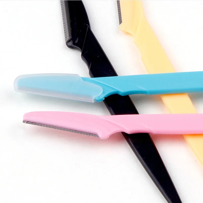 5/10/15Pcs Eyebrow Trimmer เครื่องมือแต่งหน้า Safe Eye Brow มีดโกน Face กําจัดขนเครื่องโกนหนวดใบมีดผู้หญิงคิ้ว Shaping มีด