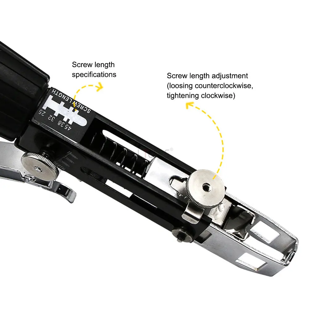 Automatic Handheld Nail Gun Woodworking Self-tapping Batch Head Decoration Gypsum Board Electric Screw Chain Screw Gun Adapter