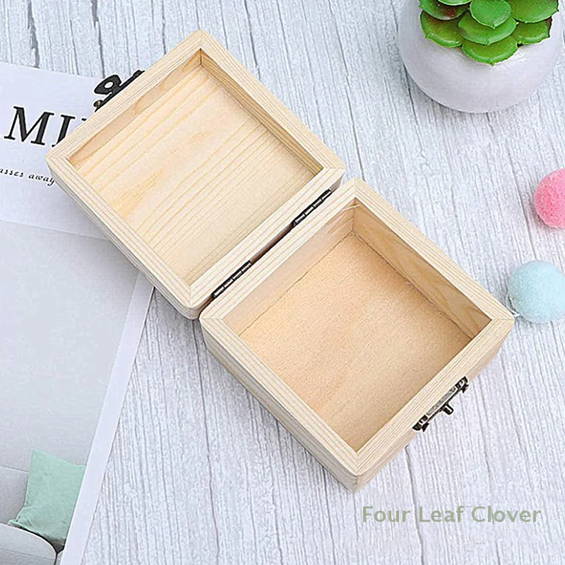 [ZY44] Rectangular Wooden Storage Box Vintage Wooden Gift Packaging Box Flip Type Multi Color Storage Jewelry Necklace Ring