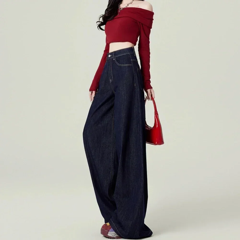 Basique femmes jean taille haute pantalons décontractés sorties décontractées S 2XL flambant neuf état usage quotidien élasticité microélasticité