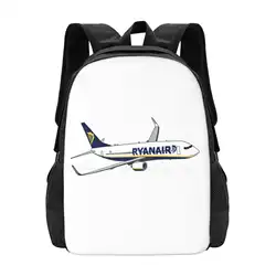 Ryanair Hot Sale Schoolbag Backpack Fashion Bags Ryanair Airline Advertising Draw Aircraft Boeing 737 Plane Aviation Ireland