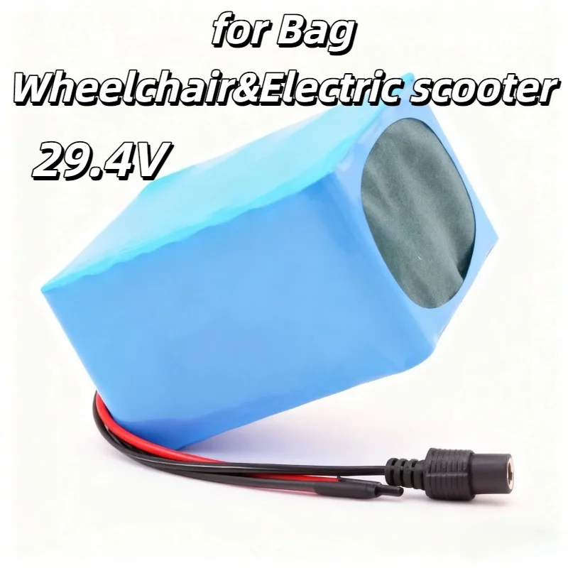 

24V 10Ah 250W (7S5P) Lithium Ion Battery Pack – 29.4V with Charger, Durable Accessory for Bag Wheelchair & Scooter