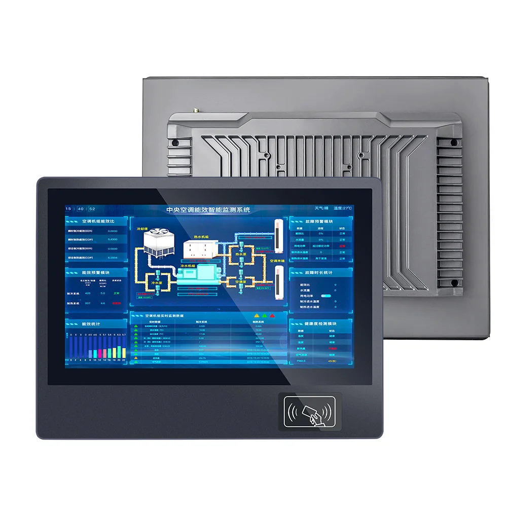 لوحة كمبيوتر صناعية ZXY Linux Ubuntu الكل في واحد تعمل باللمس مع شاشة TFT LCD بدون مروحة NFC للتحكم في الوصول إلى غرفة الاجتماعات