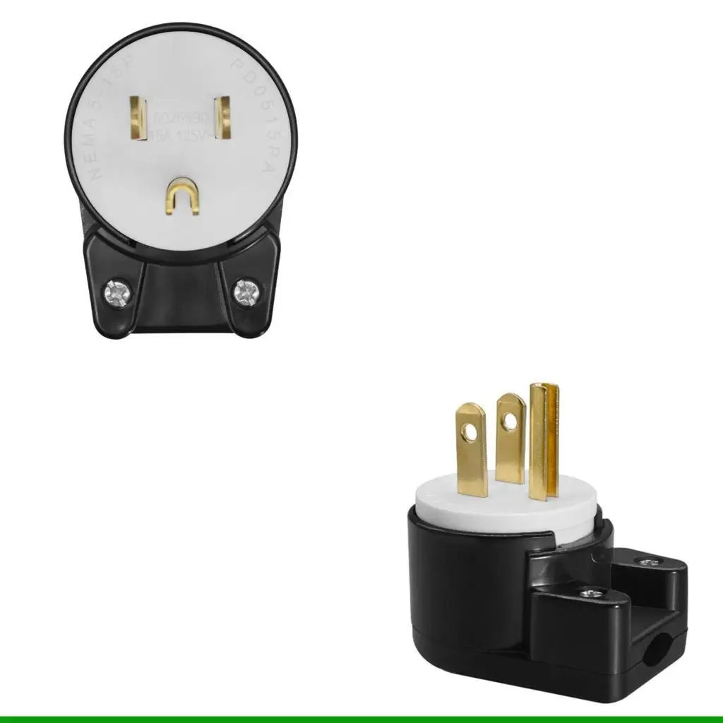U55C Removable Nema 5 15P Power Plug 90 degree Swivels Plug 15A 125V Power for Secure Electrical Connection